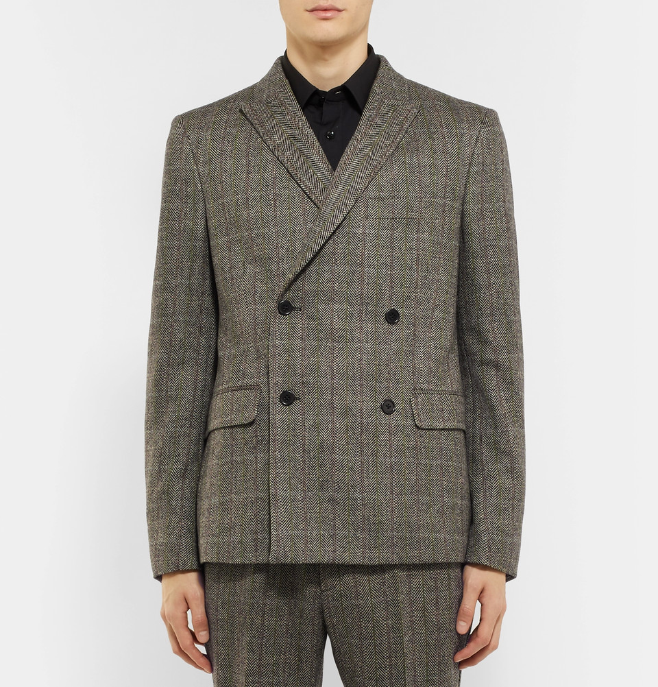 Herringbone Wool Suit 